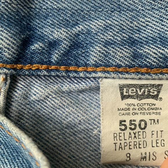 Levi’s 550 Vintage jeans blue women high rise relaxed fit tapered size 29 90's - Picture 9 of 15
